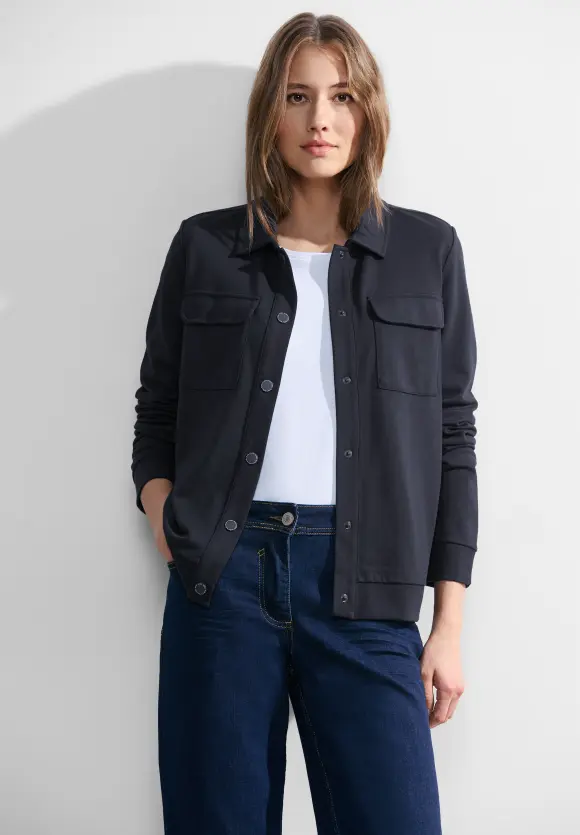 Interlock Shirtjacke - universal blue