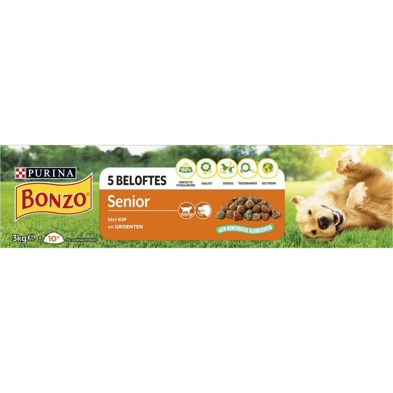 Bonzo Senior met kip en groenten