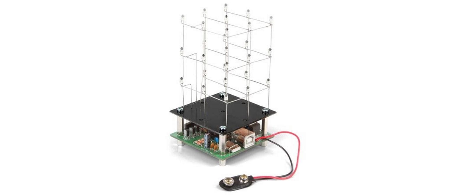 Bausatz 3D LED-Würfel 3 x 3 x 3Elektronikbausatz