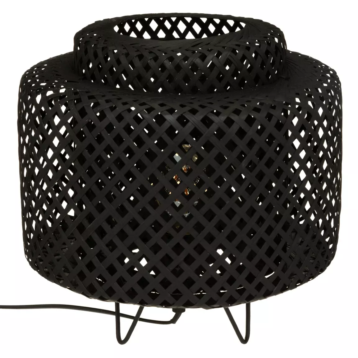 Lampe à poser bambou (H27 cm) Liby Noir