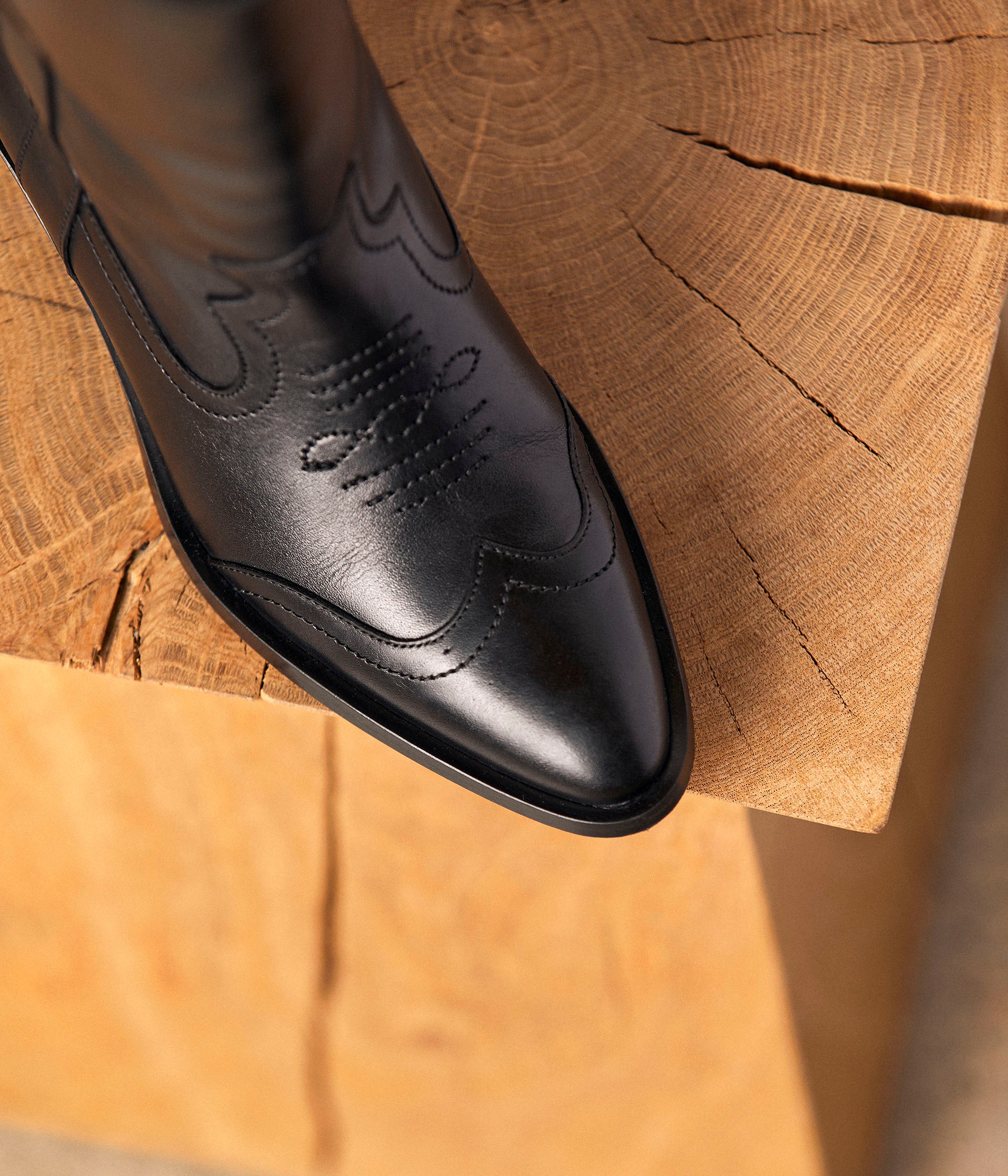 Bottes western noires Canelle
