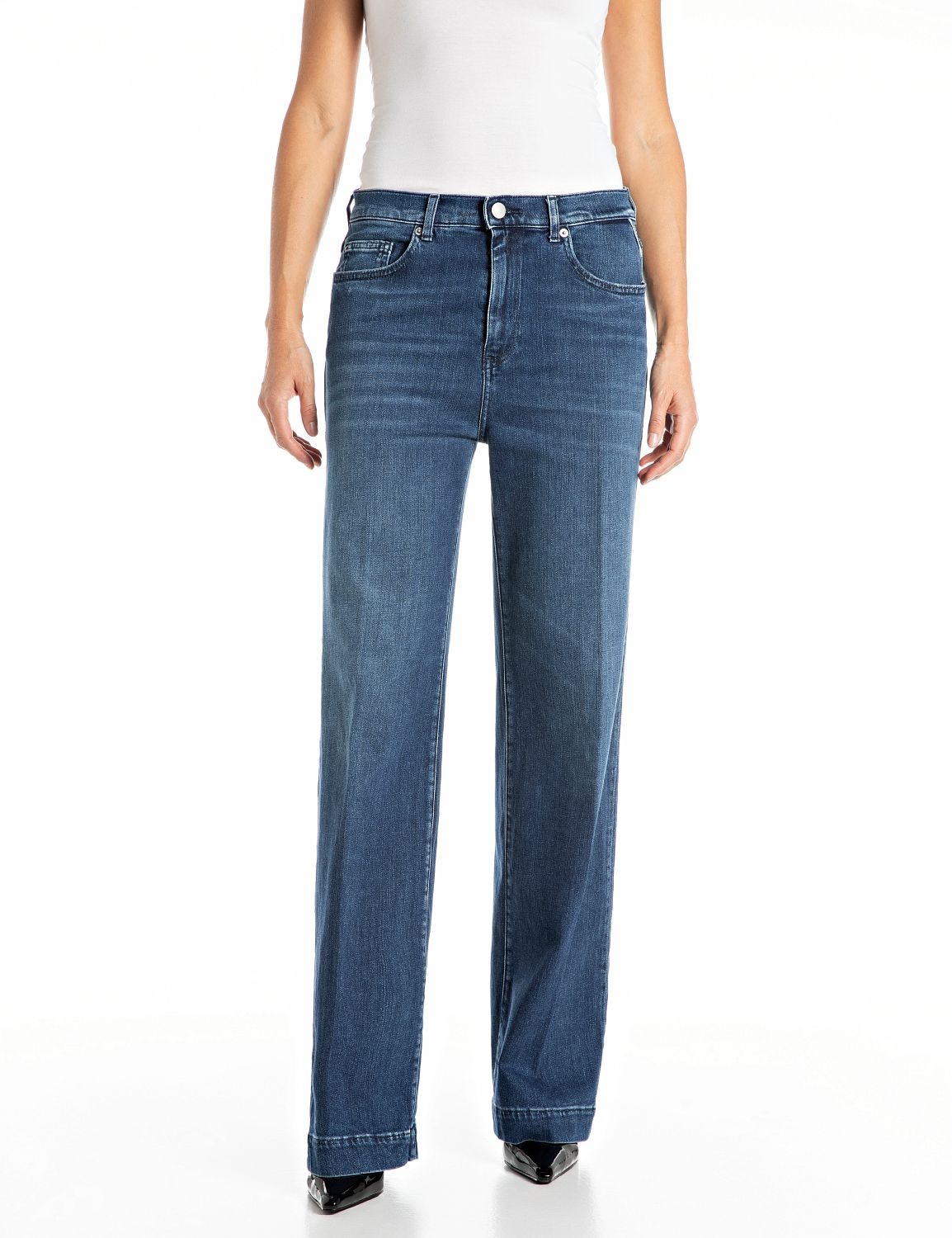 Replay Straight-Jeans »MELJA« mit weitem Bein