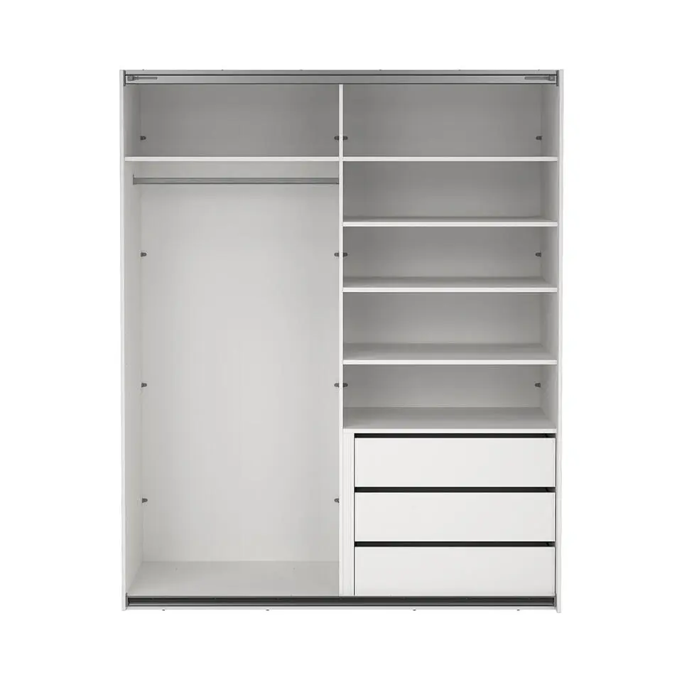 Hioshop Catania schuifdeurkast 2 deuren 180x220cm wit