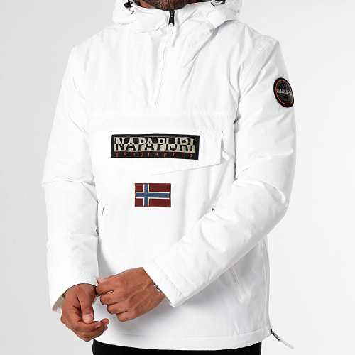Veste Outdoor Capuche Rainforest Pocket 2 A4GMD Blanc