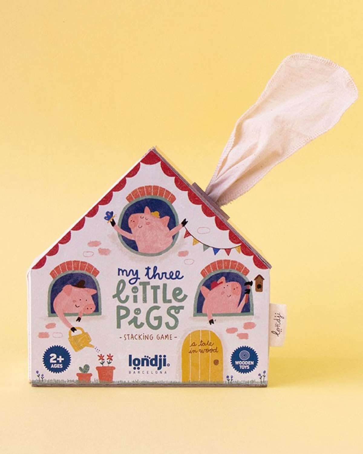 Treklosser “De tre Små Grisene” – Stableleke og Byggesett Barn 2år+ | My Three Little Pigs