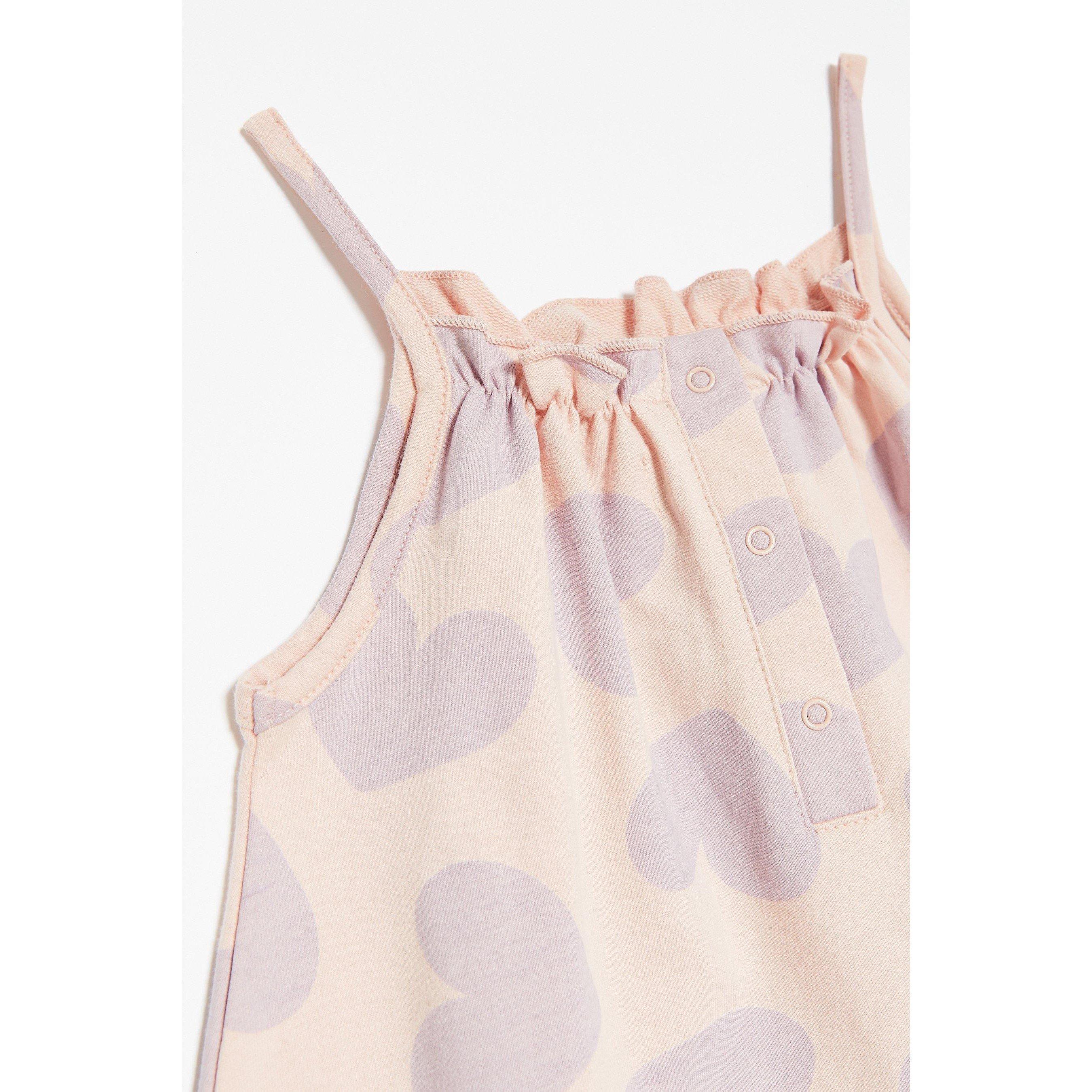 Be You Baby Girl Heart Dungaree and Lace Bodysuit