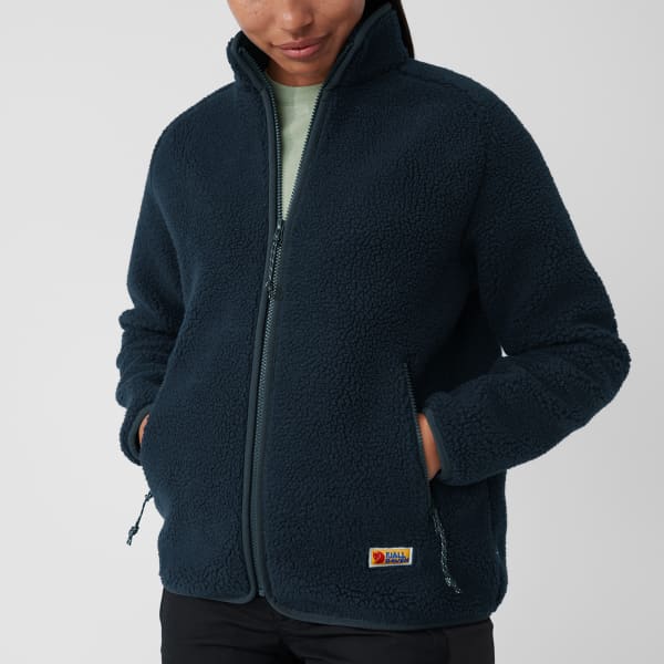 Veste polaire randonnée FJALLRAVEN VARDAG PILE FLEECE W NAVY
