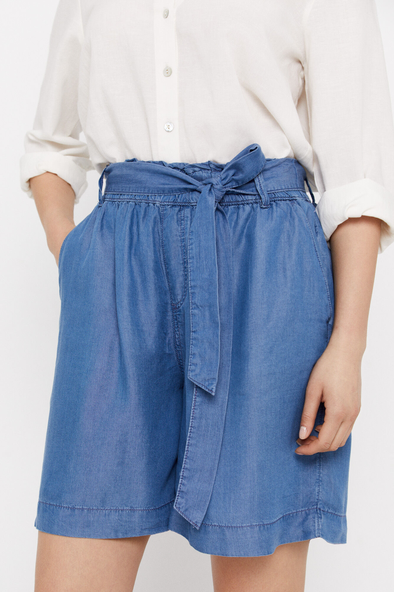 Bermuda fluid tencel - Azul