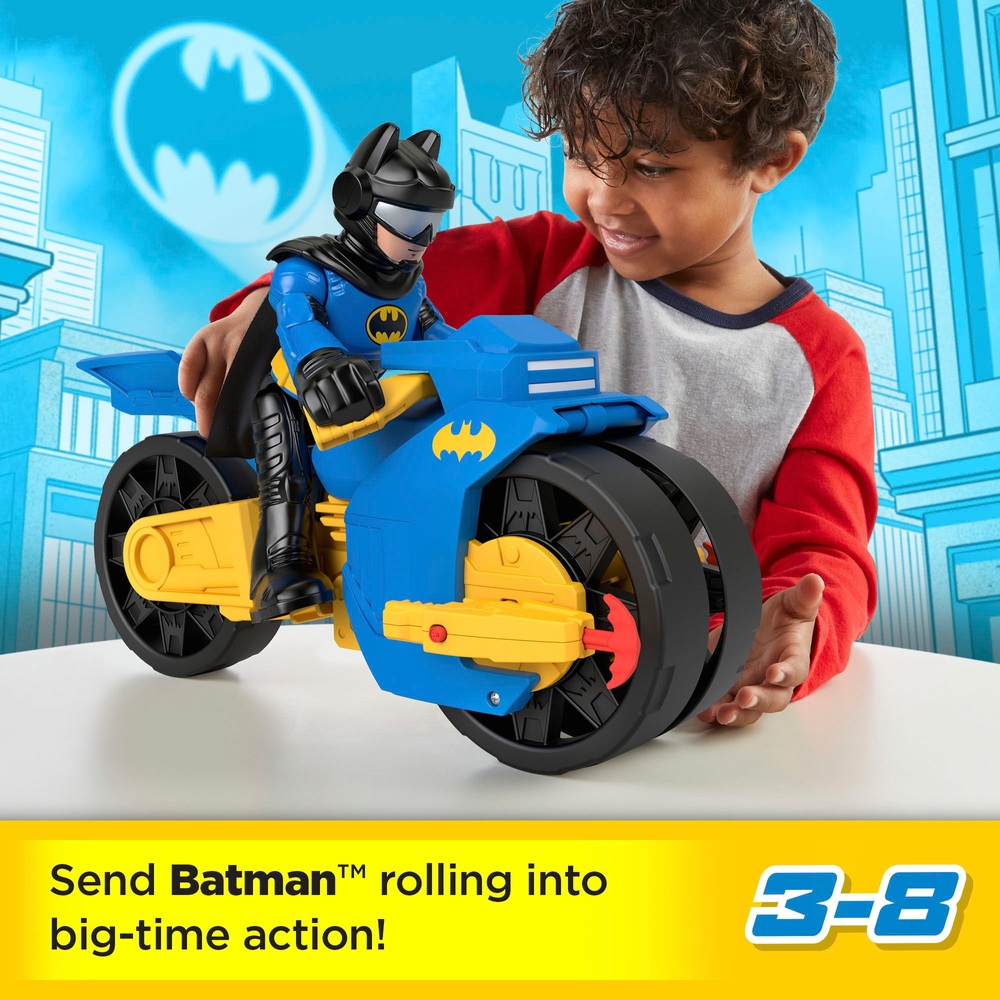 Imaginext DC Super Friends Batcycle und Batman Actionfigur XL