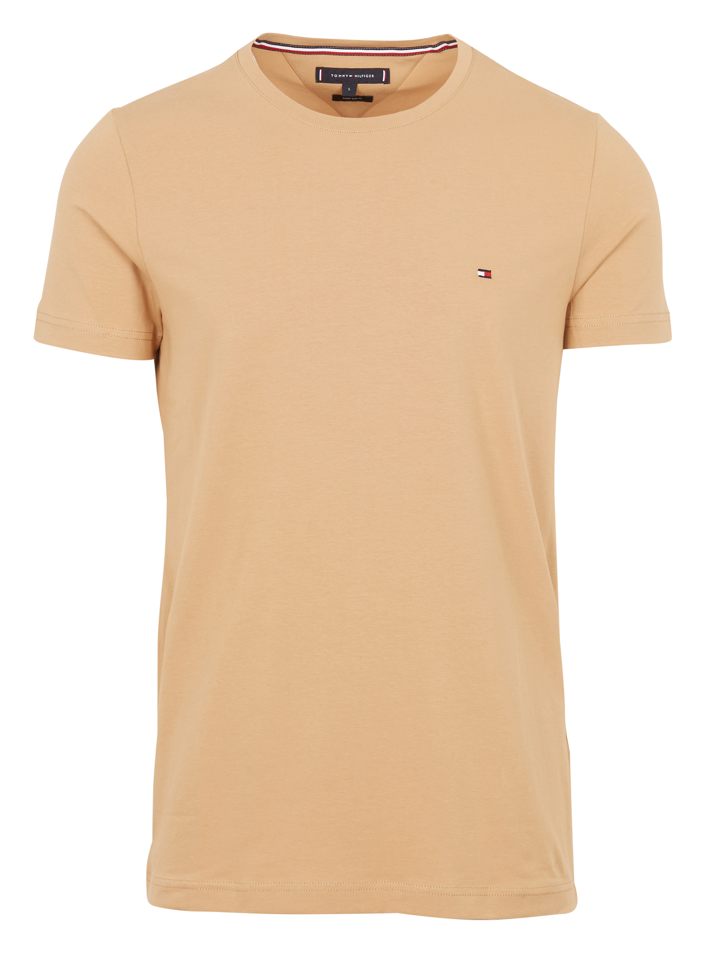 Tee-shirt col rond slim-fit en coton bio | Kaki