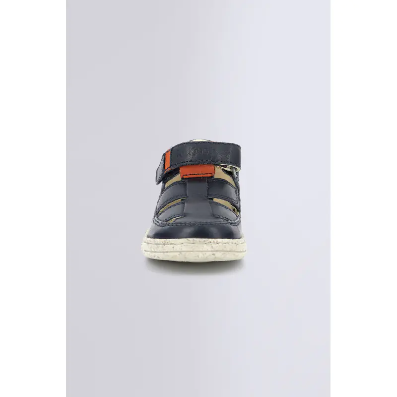 TRACTUS MARINE ORANGE SANDALES Cuir Mixte