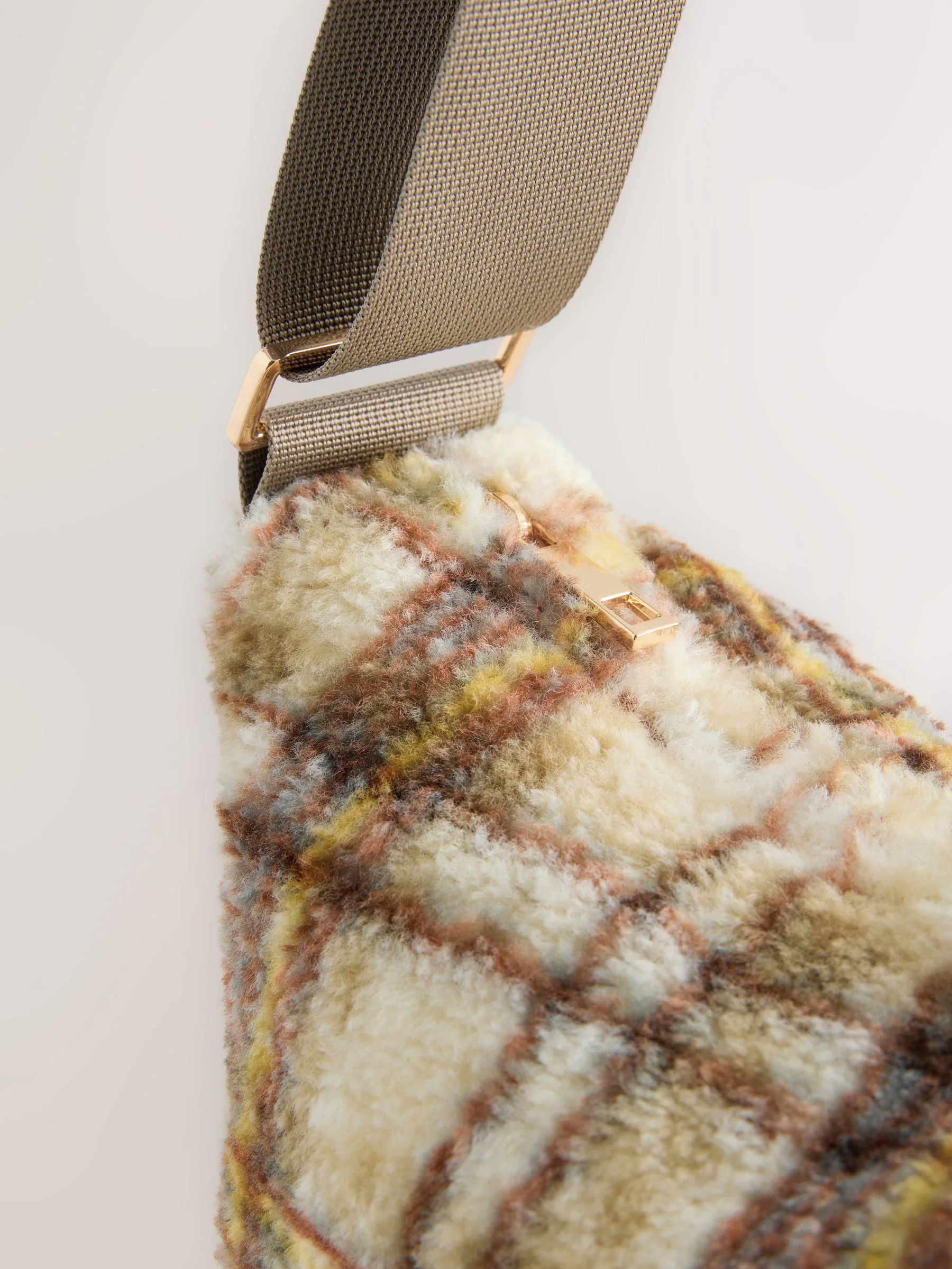 Multi - Borg Sling Checkered Cross-Body Bag