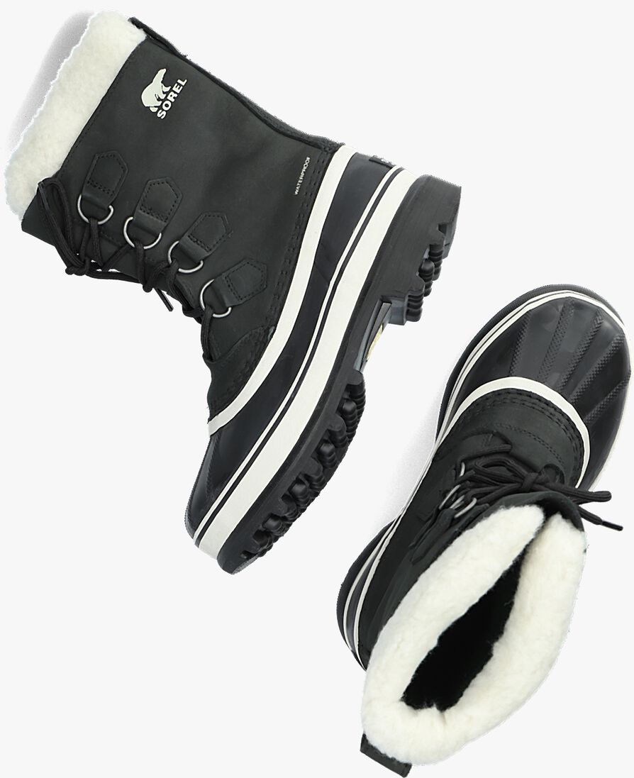 zwarte sorel snowboots caribou wp