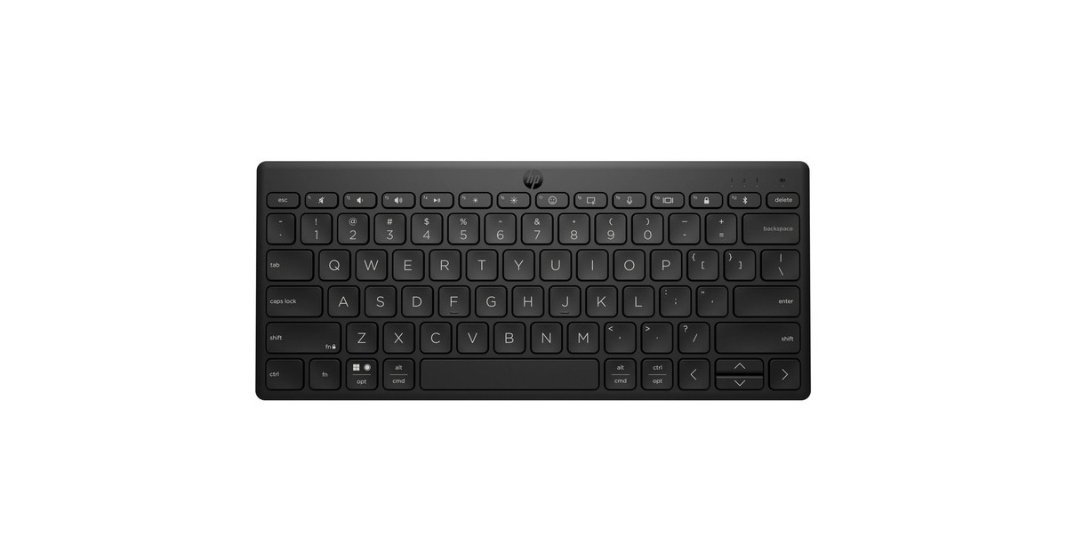 HP350 Compact Multi-Device Bluetooth Toetsenbord (692S8AA)  (Zwart, EU lay-out (QWERTY), Bluetooth® 5.2)