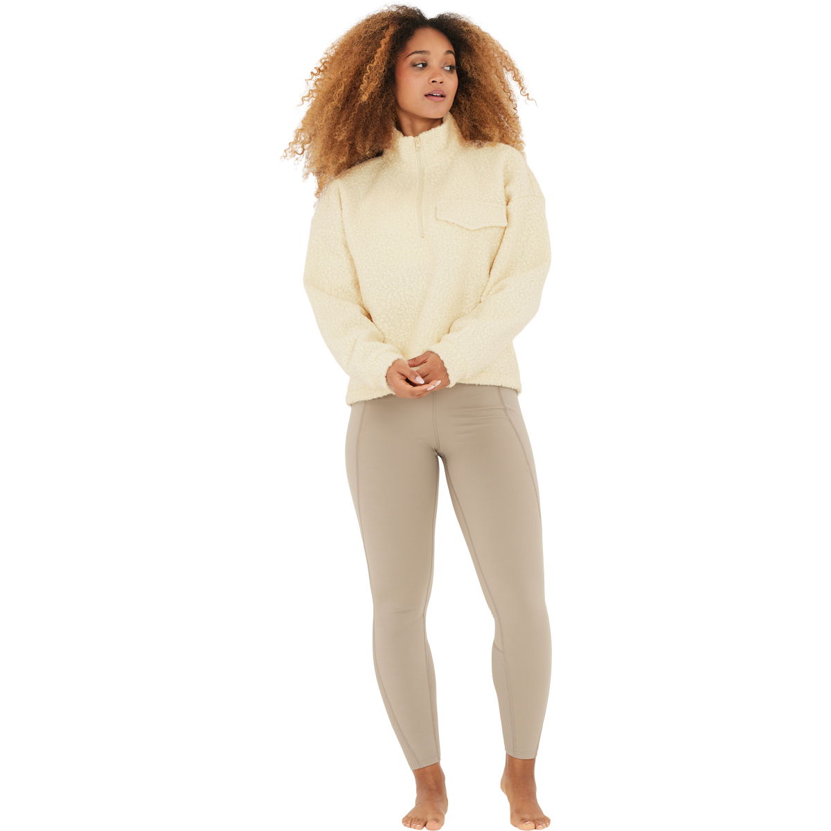 Athlecia Florrie Sherpa Half Zip Fleecetrøje Dame