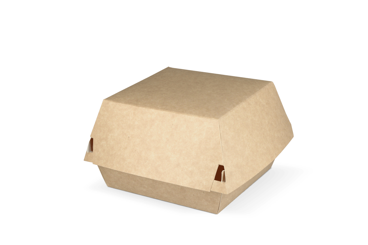 Hamburgerbakje Groot kraft/wit BIO