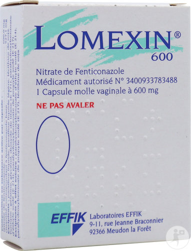 Lomexin 600mg Nitrate De Fenticonazole 1 Capsule Molle Vaginale
