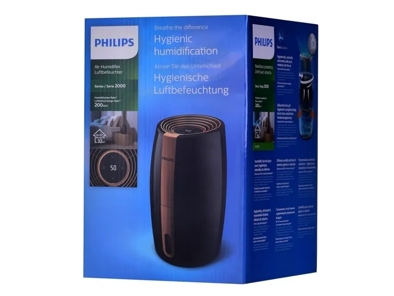 Philips 2000 series HU2718 - Luftfugter - på bord - sort/kobber
