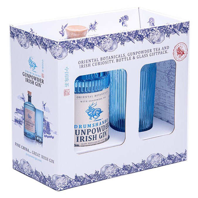 Coffret Drumshanbo Gunpowder Irish Gin + 1 verre - 43% - Drumshanbo