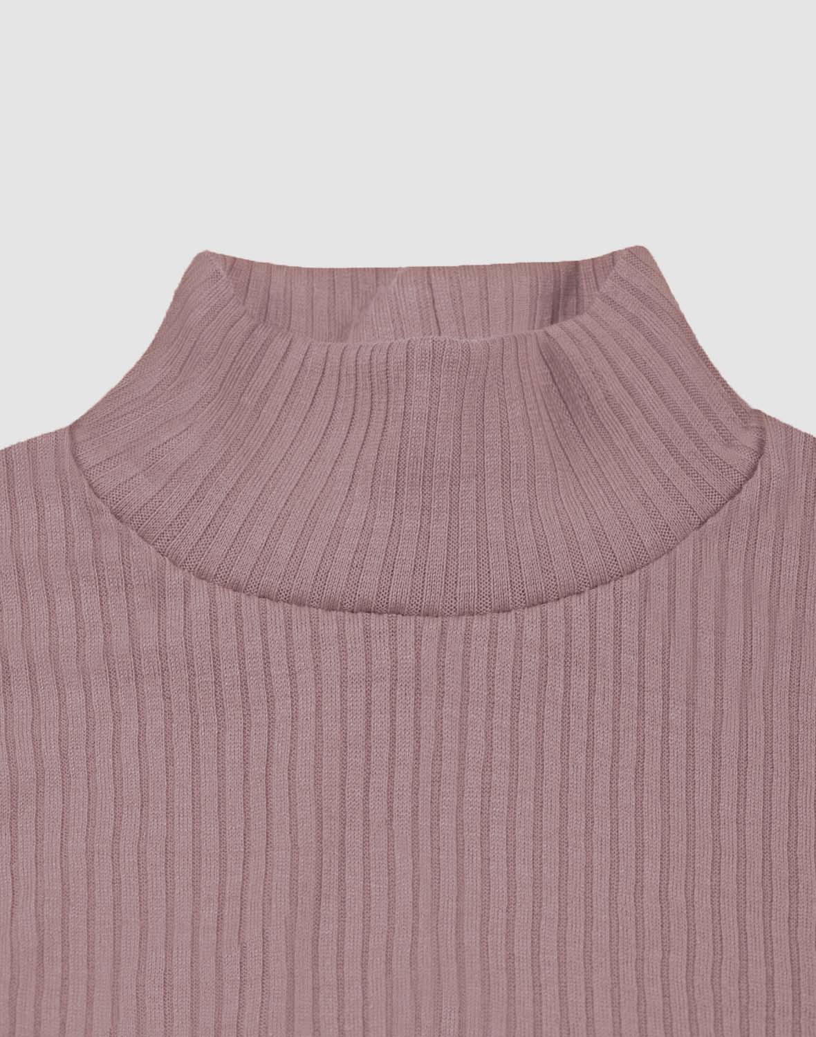 Shirt met hoge kraag van merinowol voor dames