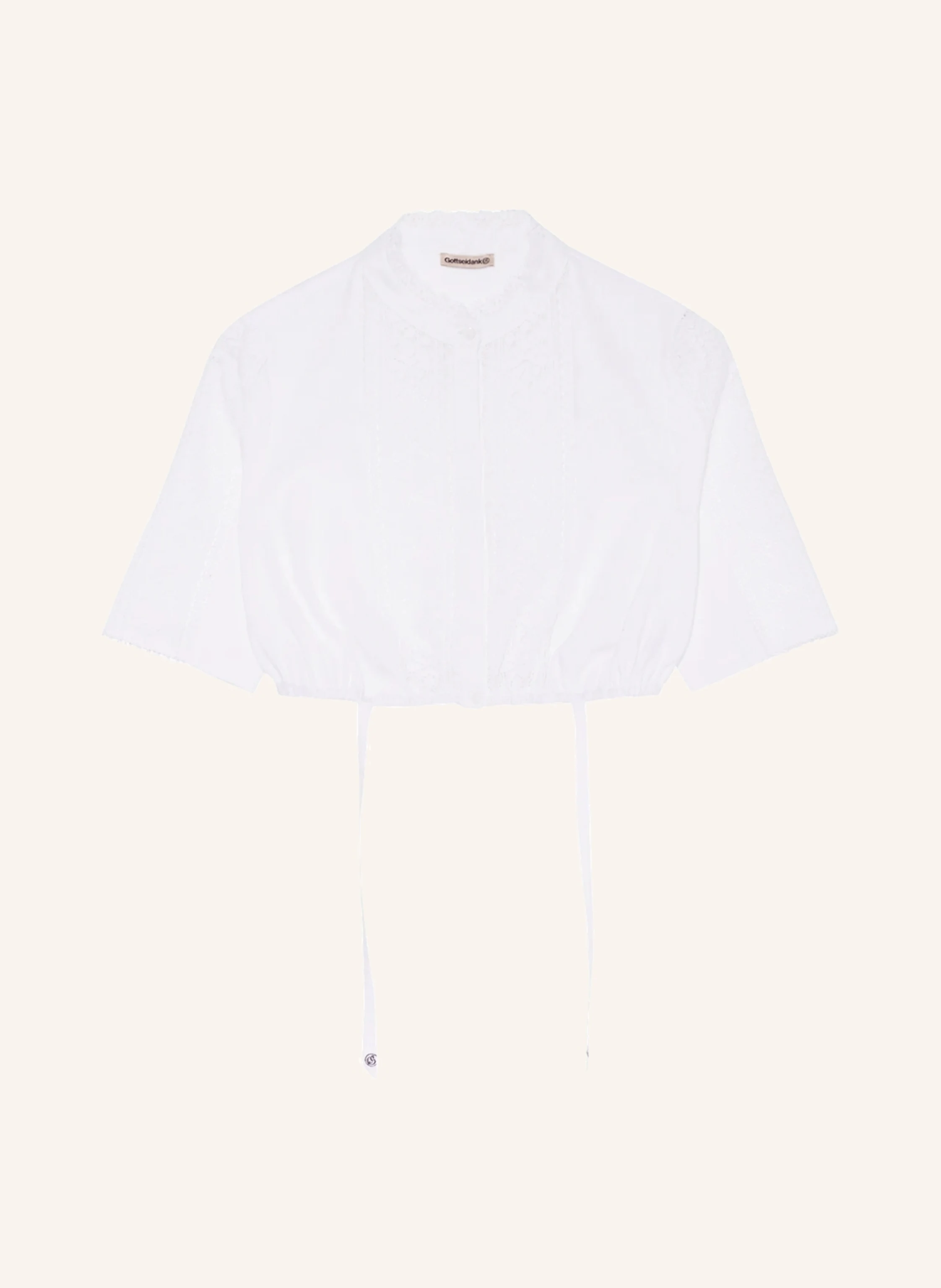 Gottseidank Dirndlbluse CALLA mit Leinen und Spitzenbesatz