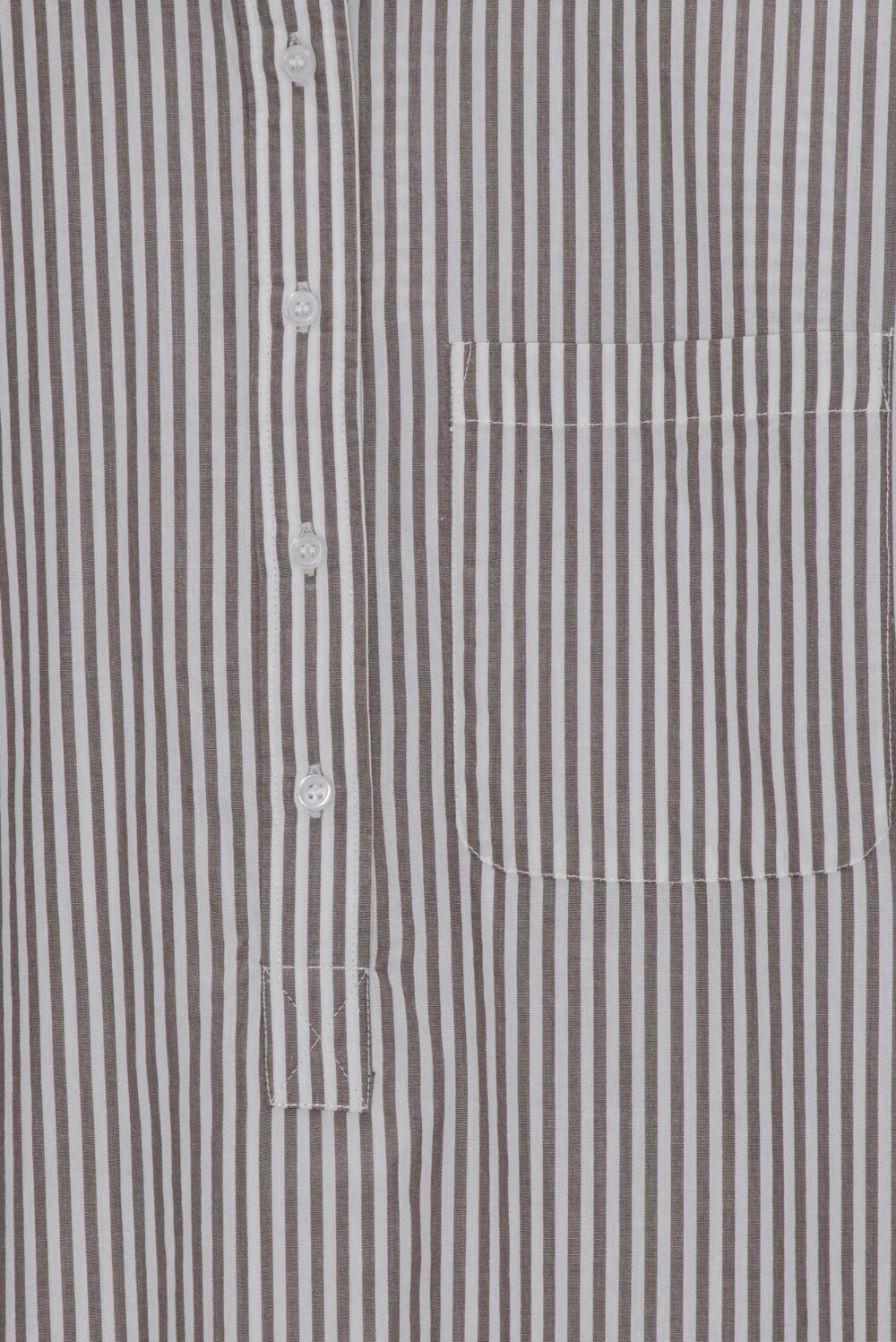 Moshi Moshi Mind  Relieve Stripe skjortekjole - dark taupe / ecru
