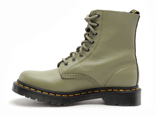 Dr martens boots bottine plates femme pascal virginia kaki