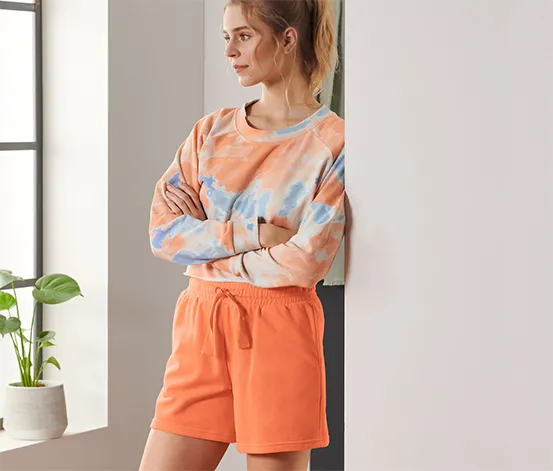 Sport-Sweatshorts, orange