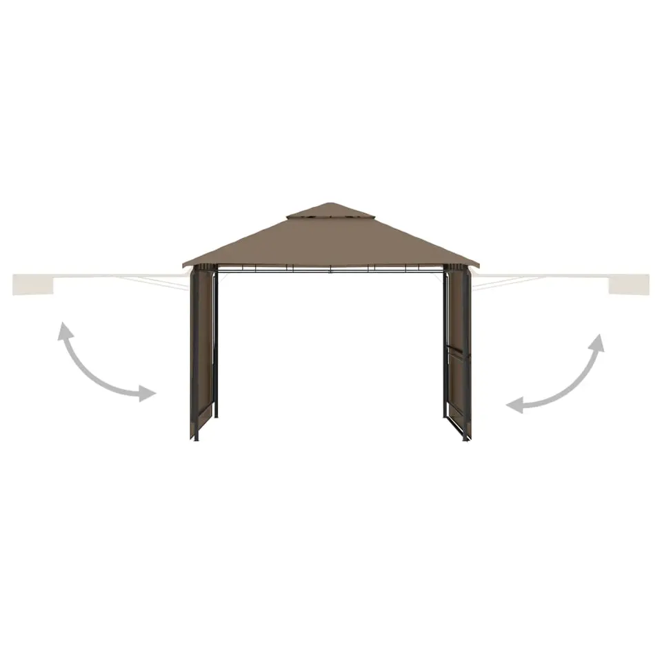 vidaXL - Tuinhuisje - Taupe - Polyester