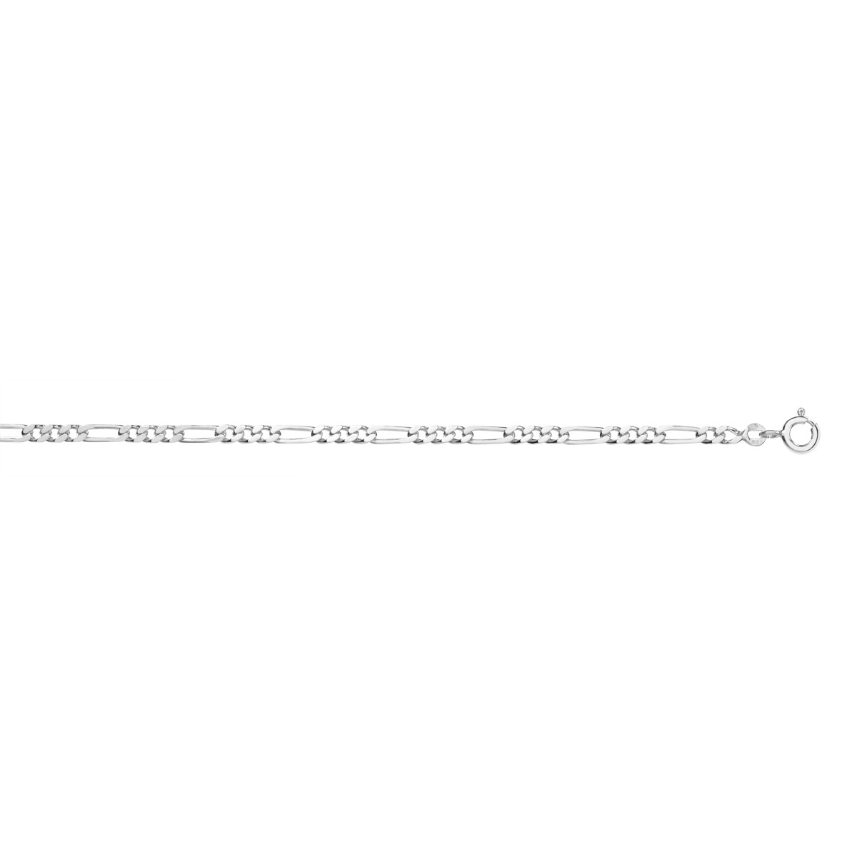 Chaine argent 925 maille cheval alternée triple 55 cm