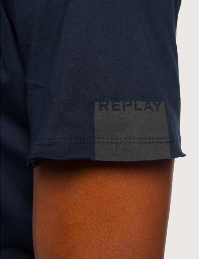 REPLAY T-SHIRT EN COTON MARINE