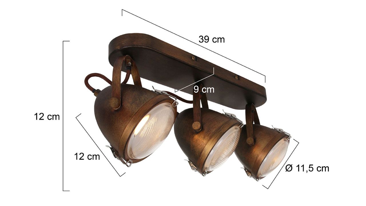 Plafondlamp 1314B Paco Mexlite B12 x D19 cm