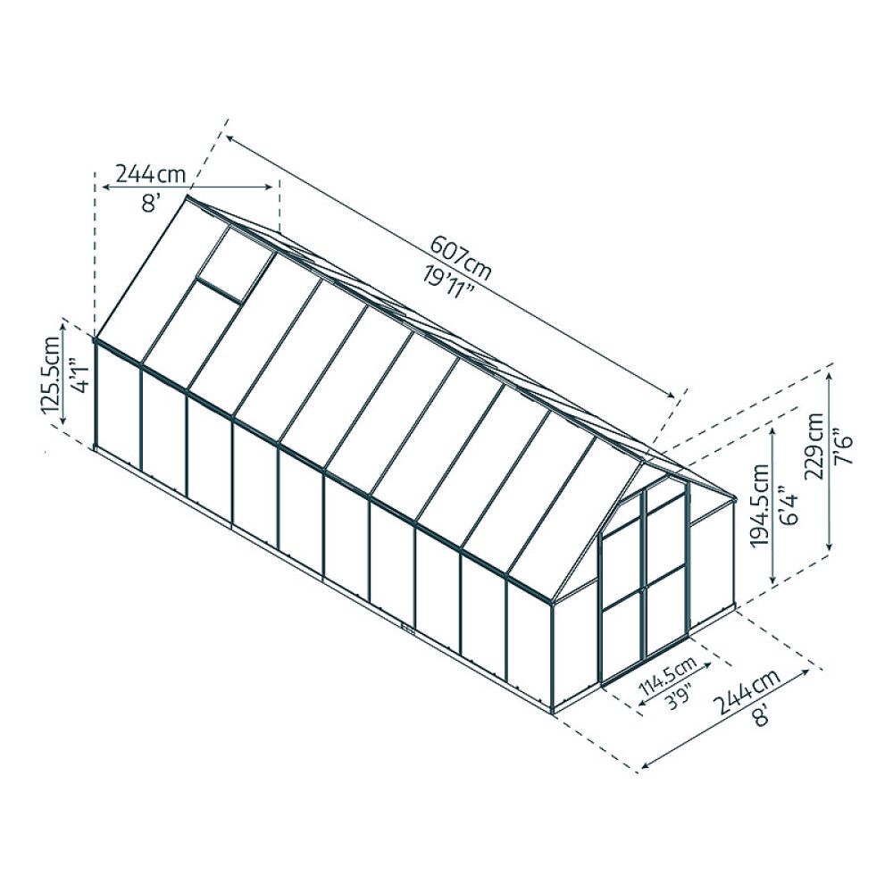 DRIVHUS CANOPIA ESSENCE ALU/POLY 14,7M²