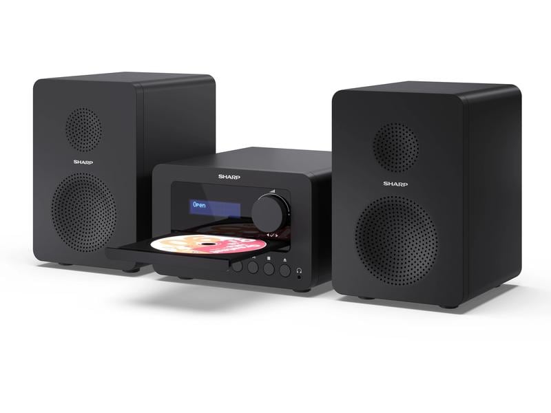 Sharp Micro-HiFi Anlage XL-B520D – Schwarz Hi-Fi-Micro-System mit DAB /FM-Tuner und Bluetooth
