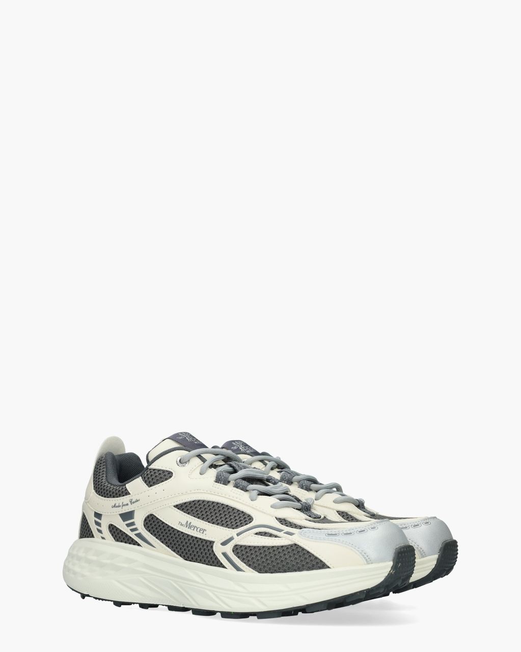 Mercer Amsterdam The Re-Run Max Cactus Off-White/Grijs Herensneakers