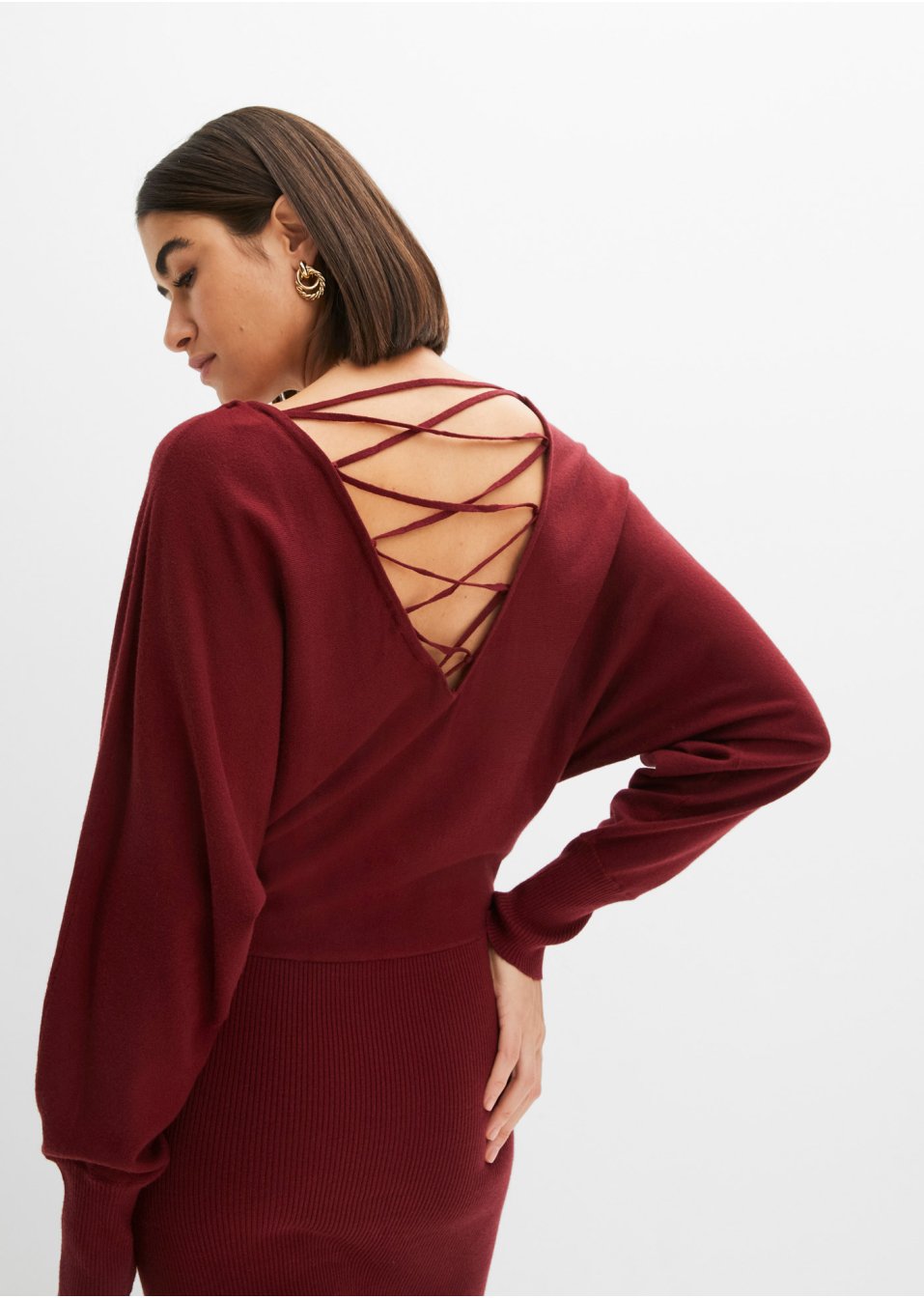 Robe en maille à laçage