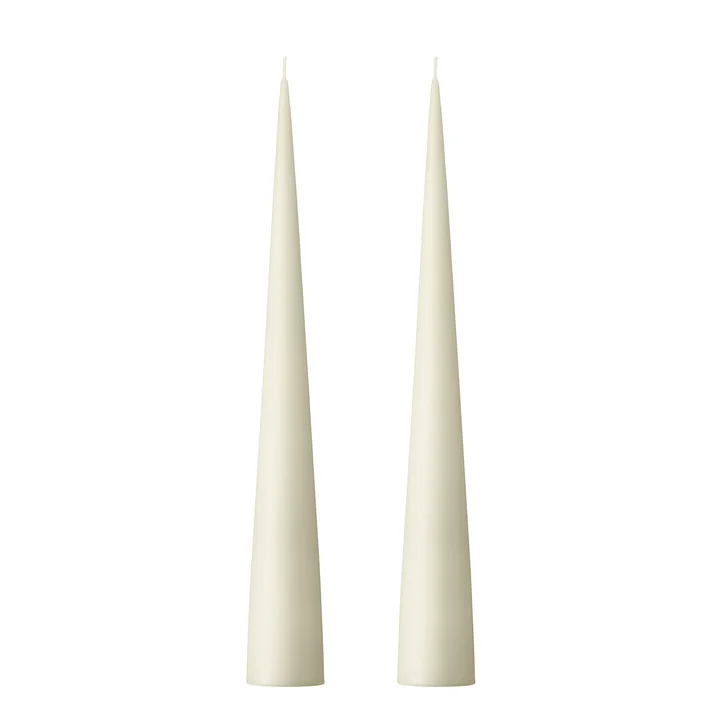 ester & erik - Kegelkerze, 37 cm, No. 13, elderflower / matt (2er-Set)