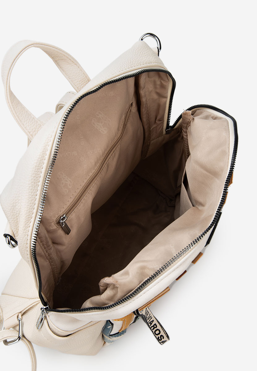 Sac à dos pour femme beige Silvia Rosa 6129