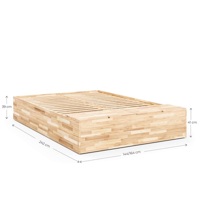 Karup Design Bettgestell »Basement Bed, Stauraumbett, Bett optional mit oder ohne Sitzbank« Bett mit integriertem Stauraum, inkl Lattenrost, FSC®zertifiert