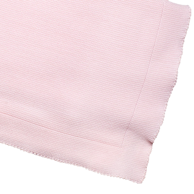 Babydecke Merinowolle rosa