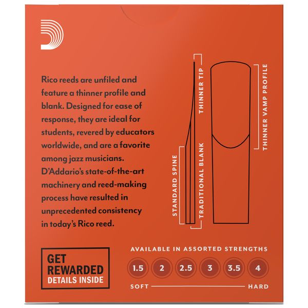 DAddario Woodwinds Rico Soprano Sax 4.0