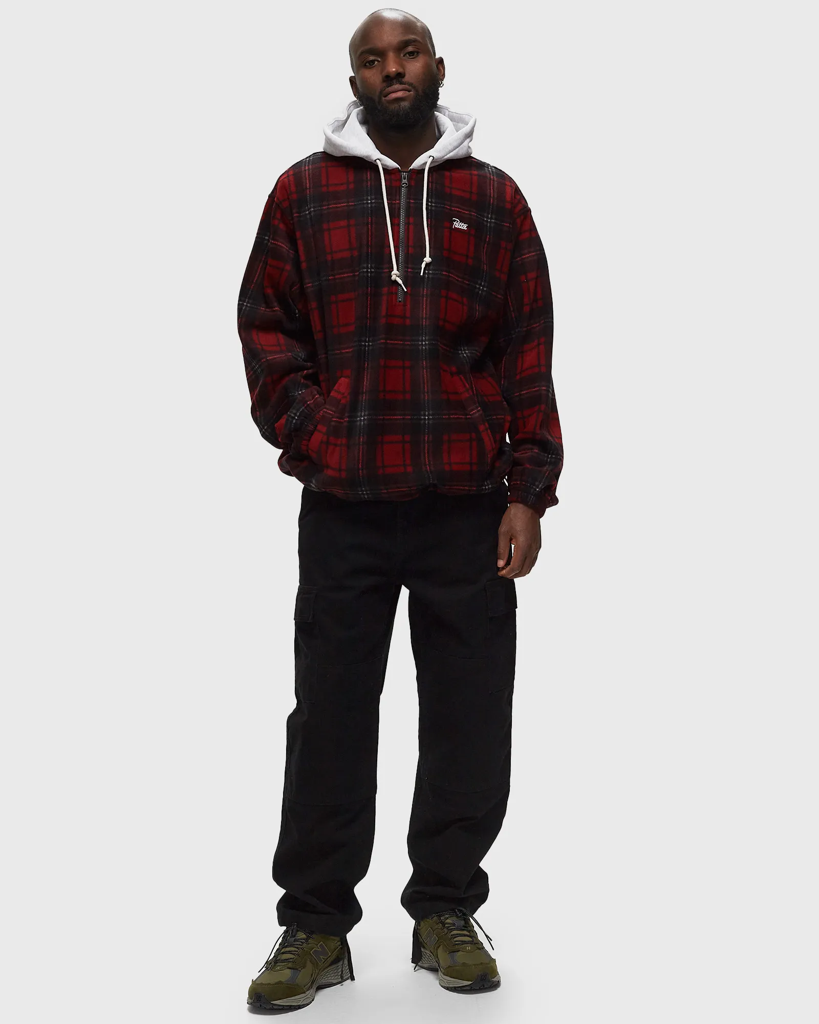 PATTA TARTAN FLEECE HOODED OVERSHIRT