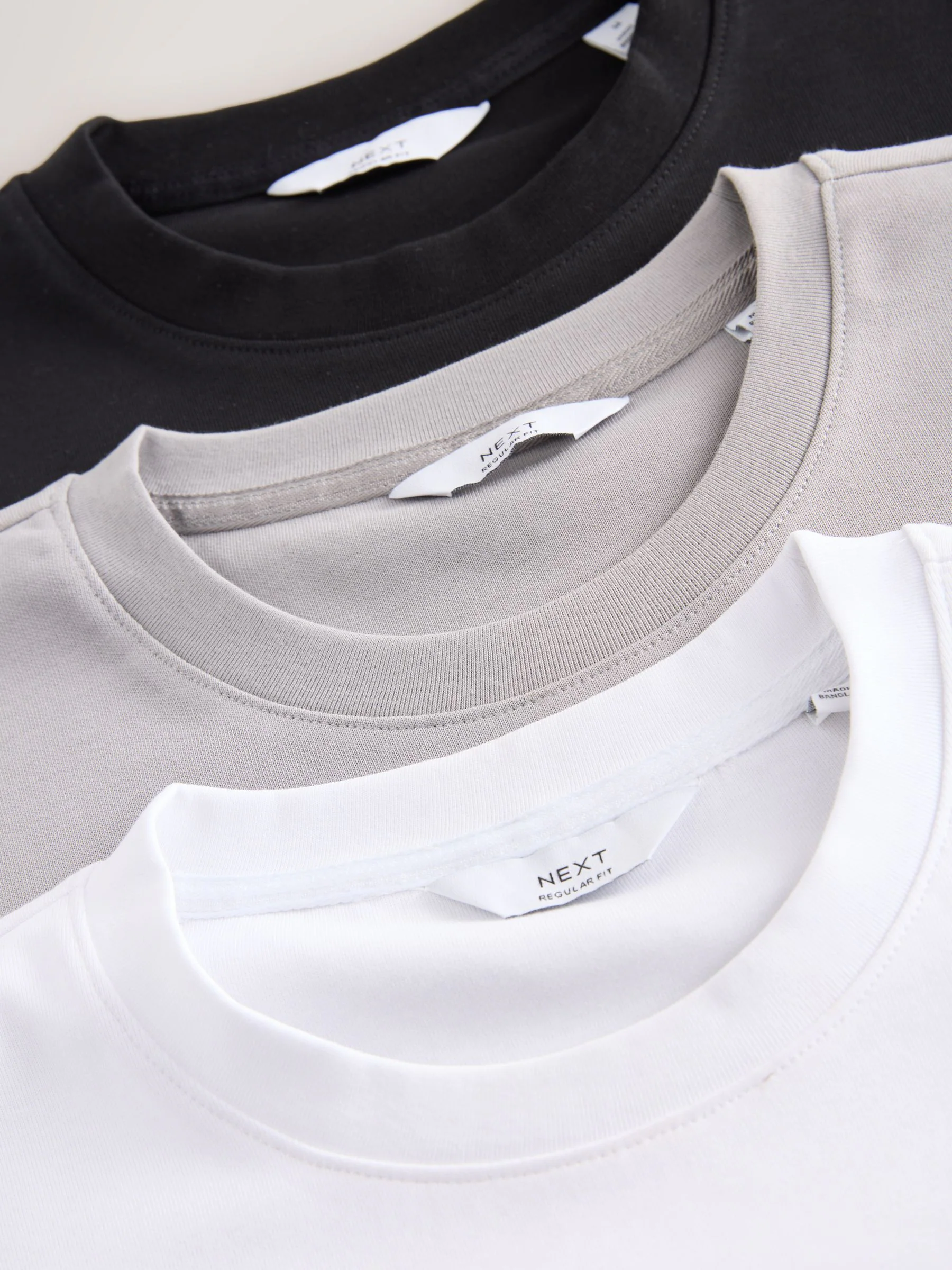 Marineblauw/wit/kiezelkleur - Smart Soft Touch Heavyweight T-Shirts 3 Pack