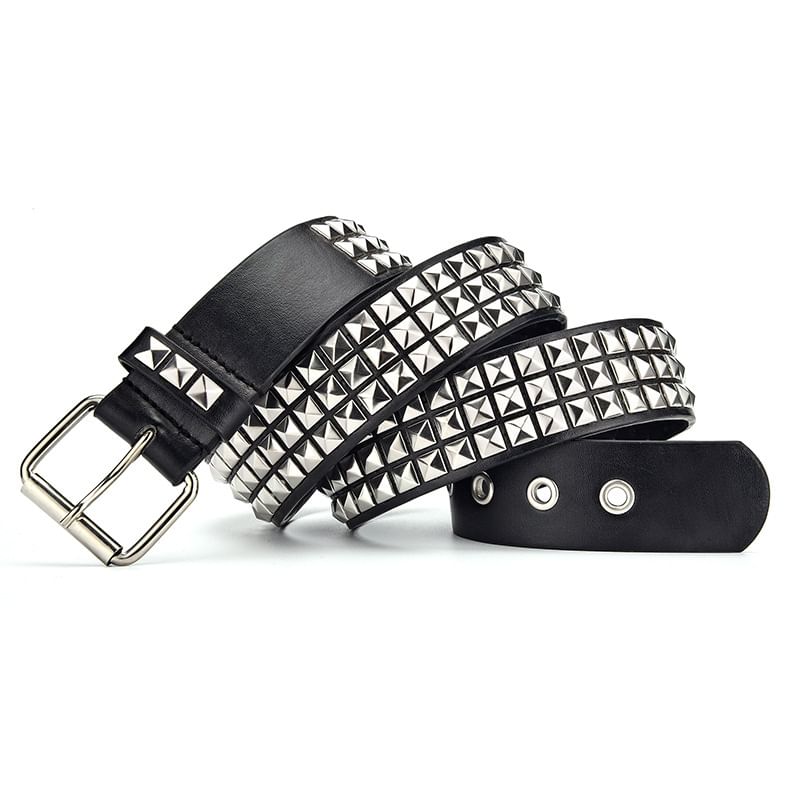Luminarie - Riem van imitatieleer met studs