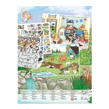 Depesche Create your Animal World Malbuch mit Stickern