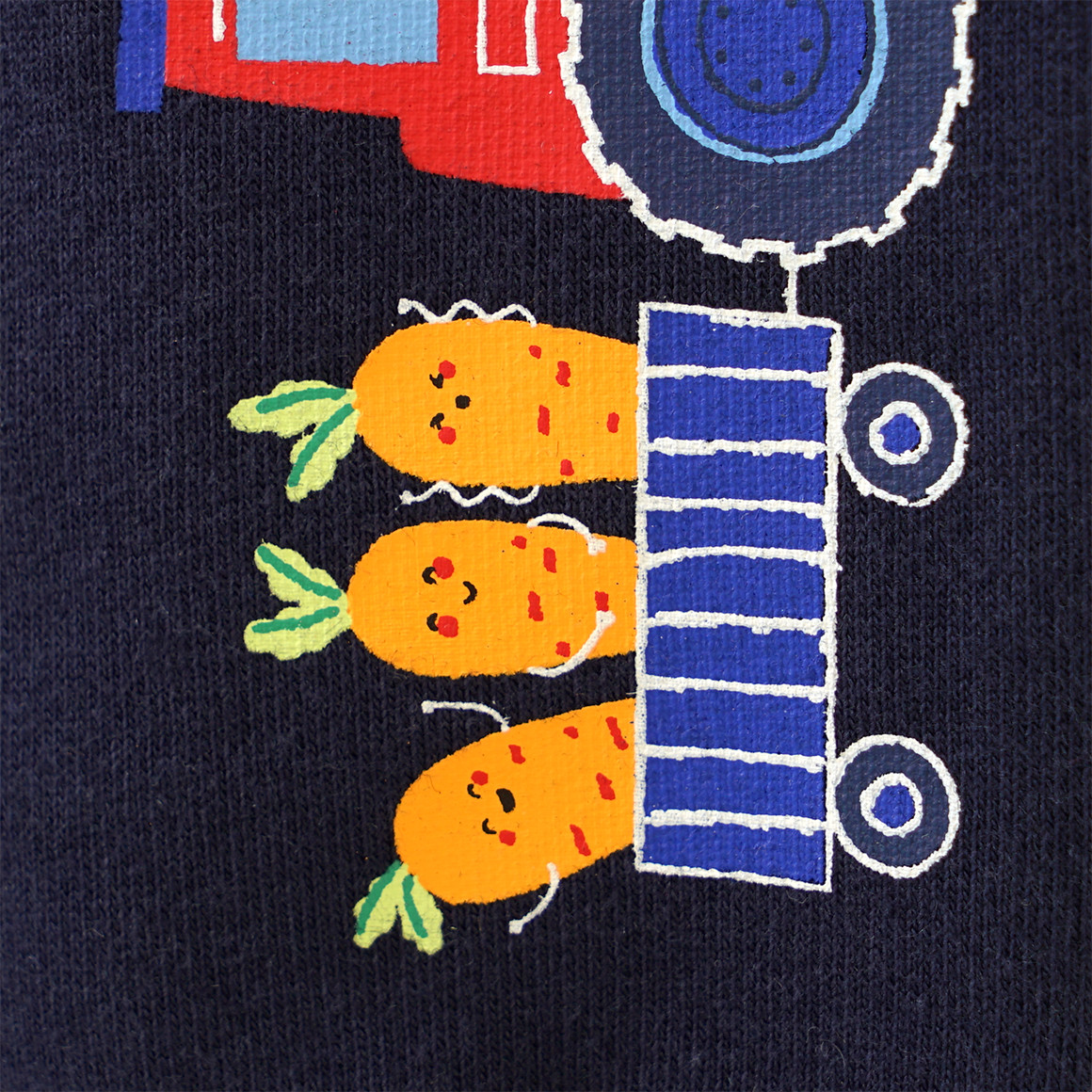 Topomini Baby Jogginghose mit Traktor-Print dunkelblau