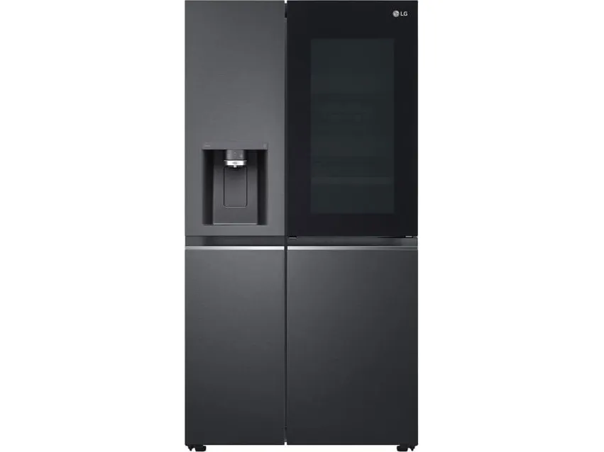 LG GSXB90MCDE - Køleskab/fryser - side-by-side med vanddispenser, isdispenser - Wi-Fi - bredde: 91.3 cm - dybde: 73.5 cm - højde: 179 cm - 635 liter - Klasse E - matsort