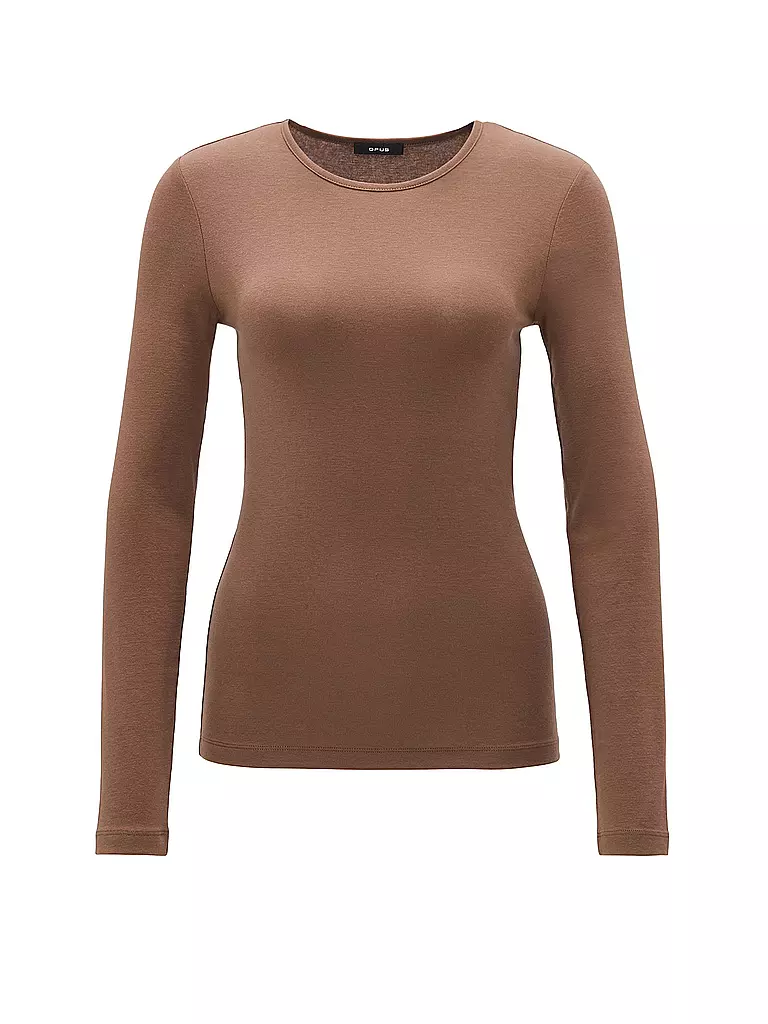 OPUS Langarmshirt SOGETI braun