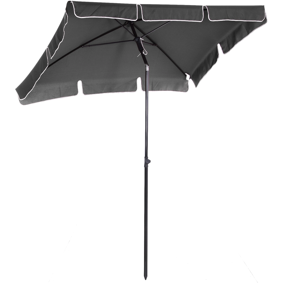Outsunny Gartenschirm knickbar grau