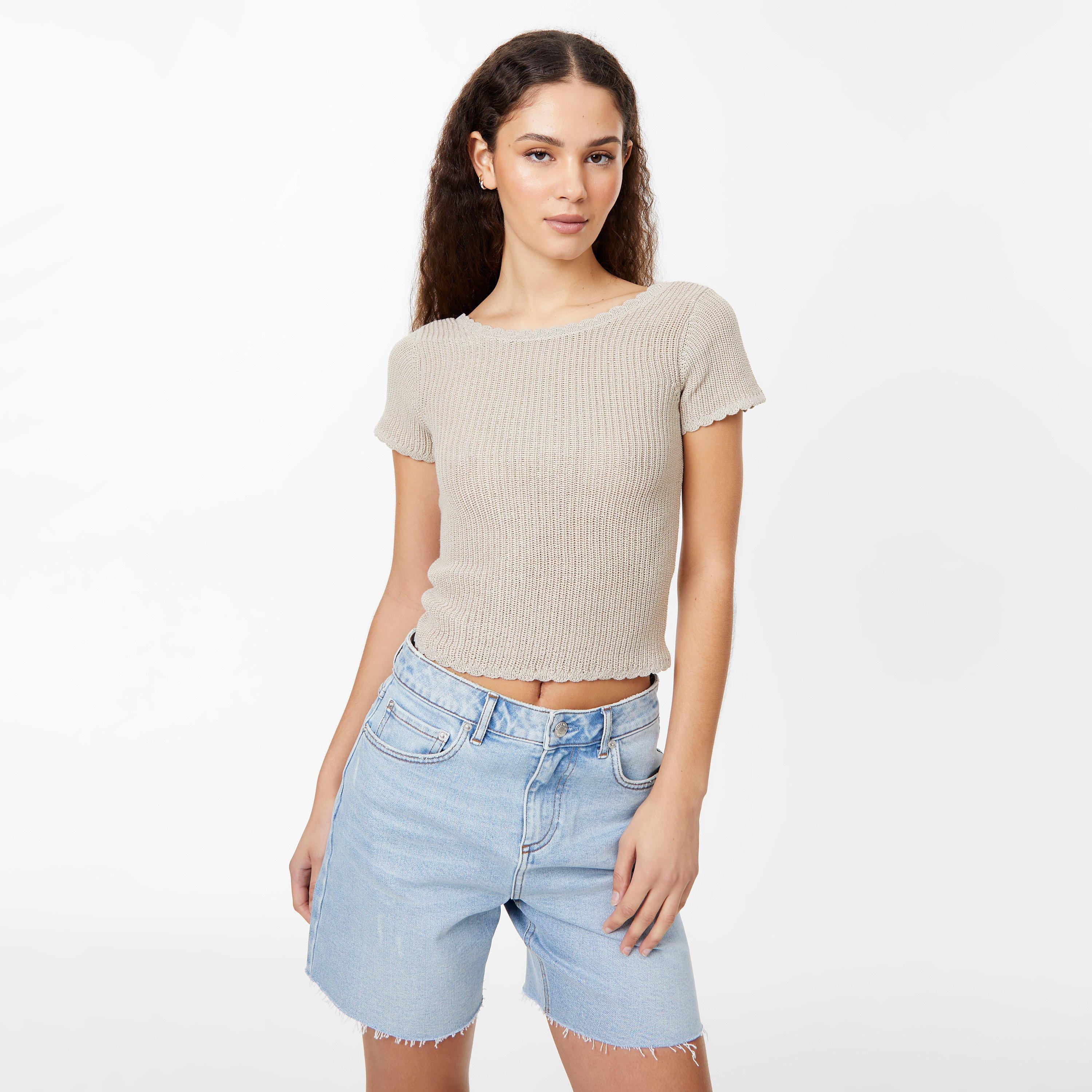 Jack Wills JW Crochet Open Back Tee